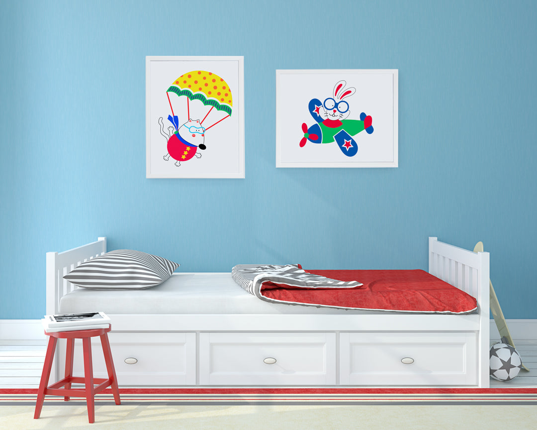 Up Up And Away Art Print - Kids Wall Art Collection-Di Lewis