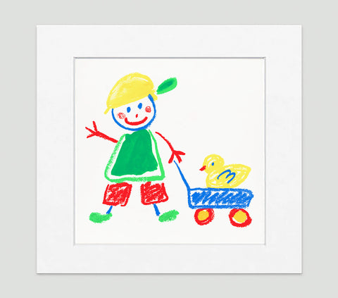 Walking The Duck Art Print - Kids Wall Art Collection-Di Lewis