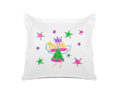 Christmas Fairy Stars Pink & Green - Kids Personalized Pillowcase Collection