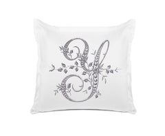 Vintage French Monogram Letter Y Pillowcase