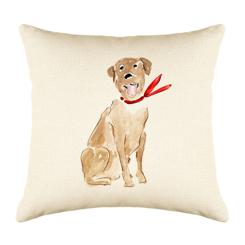 Larry Labrador Throw Pillow Cover - Dog Illustration Throw Pillow Cover Collection-Di Lewis