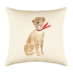 Larry Labrador Throw Pillow Cover - Dog Illustration Throw Pillow Cover Collection-Di Lewis