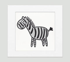 Zebra Art Print - Kids Wall Art Collection-Di Lewis