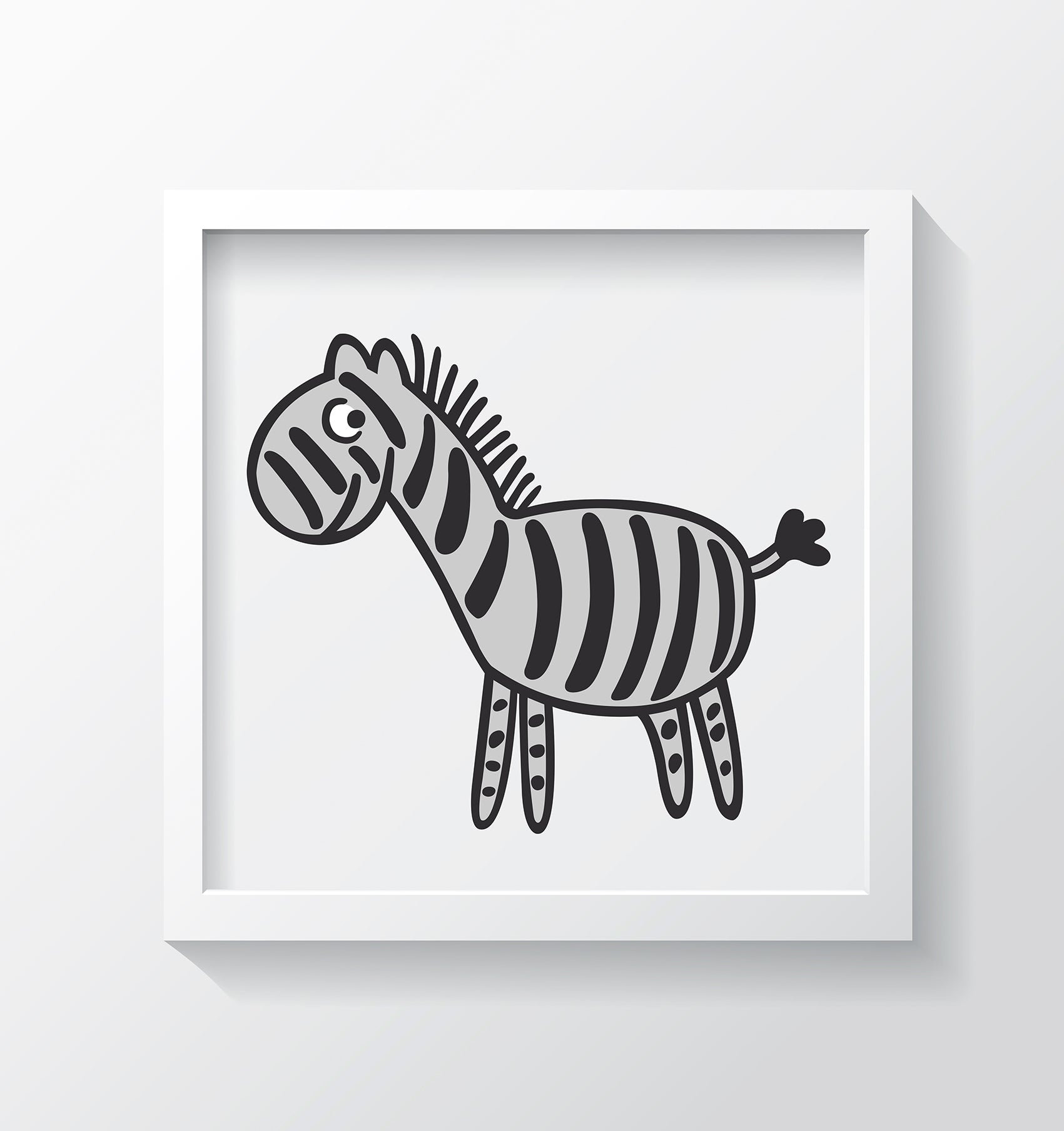 Zebra Art Print - Kids Wall Art Collection-Di Lewis