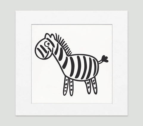 Zebra Art Print - Kids Wall Art Collection-Di Lewis