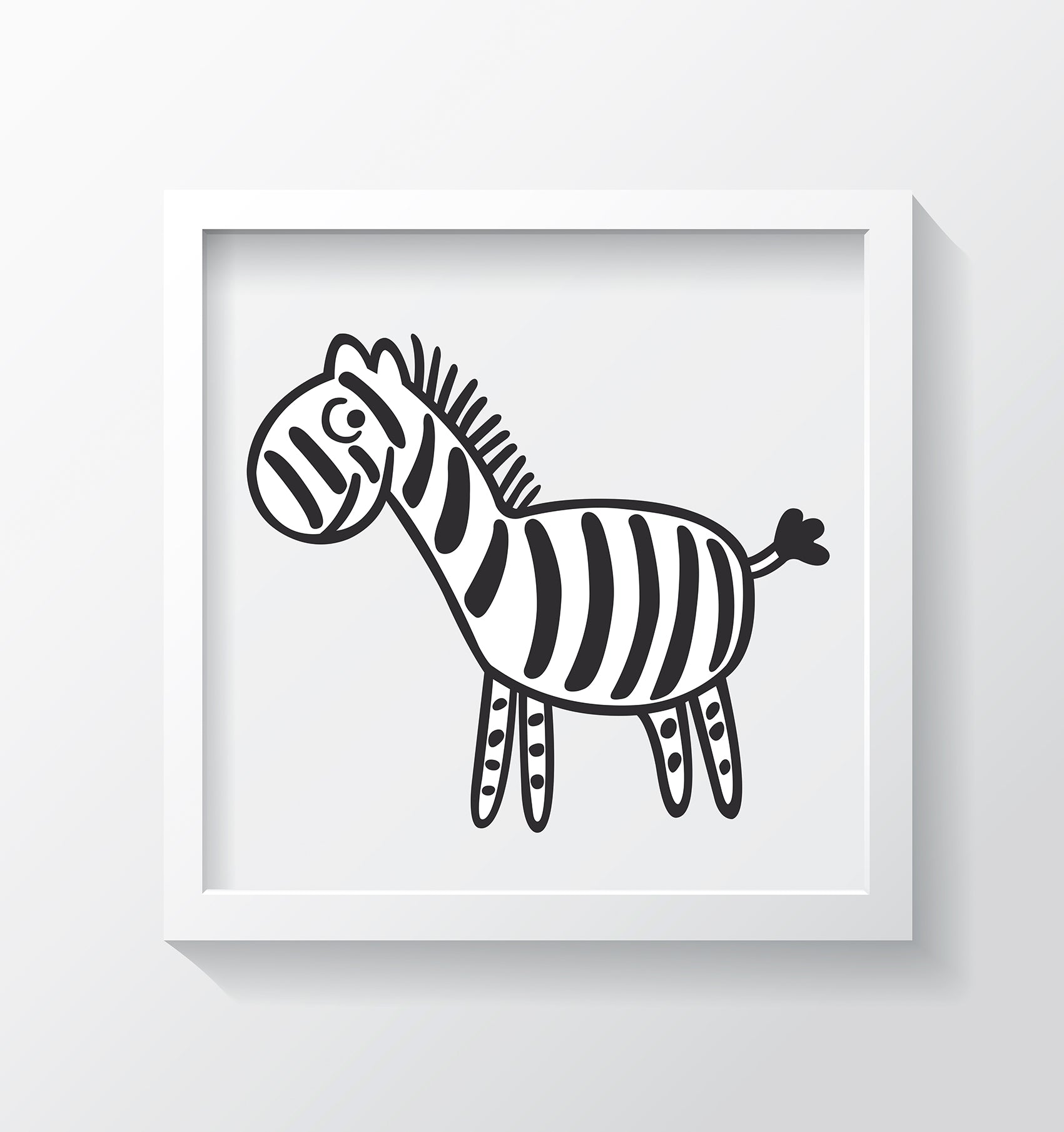 Zebra Art Print - Kids Wall Art Collection-Di Lewis