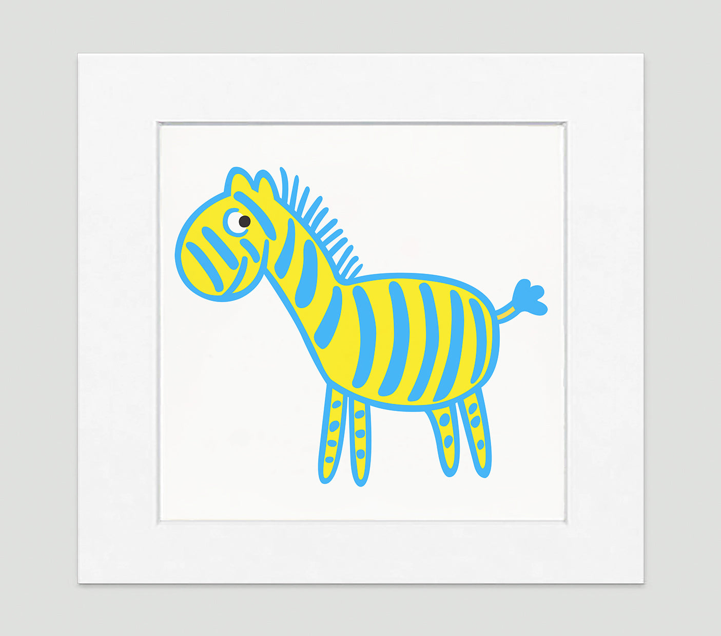 Blue & Gold Zebra - Kids Bedroom Wall Art Collection-Di Lewis