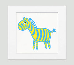 Zebra Art Print - Kids Wall Art Collection-Di Lewis