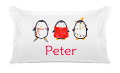 Christmas Penguins - Kids Personalized Pillowcase Collection