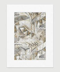 Opera Art Print - Abstract Art Wall Decor Collection - Grey & Tan
